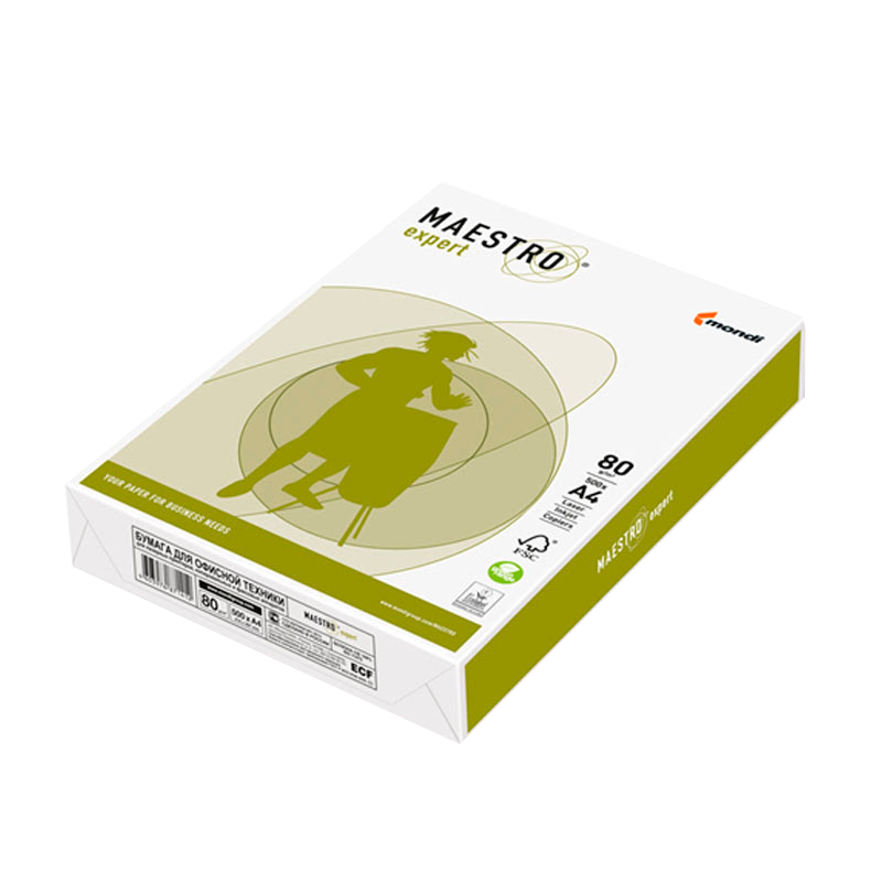 Папір для друку MAESTRO expert A4, 80 г/м2, 500 арк., білий